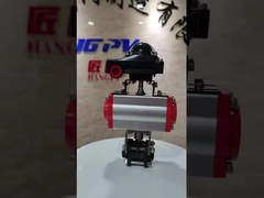 Válvula de bolas de 3 PC con rosca con accionador neumático