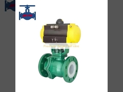 Válvula neumática de bolas con brida